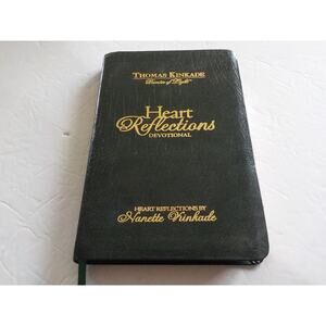 Heart Reflections Devotional by Nanette Kinkade Green Bonded Leather Book